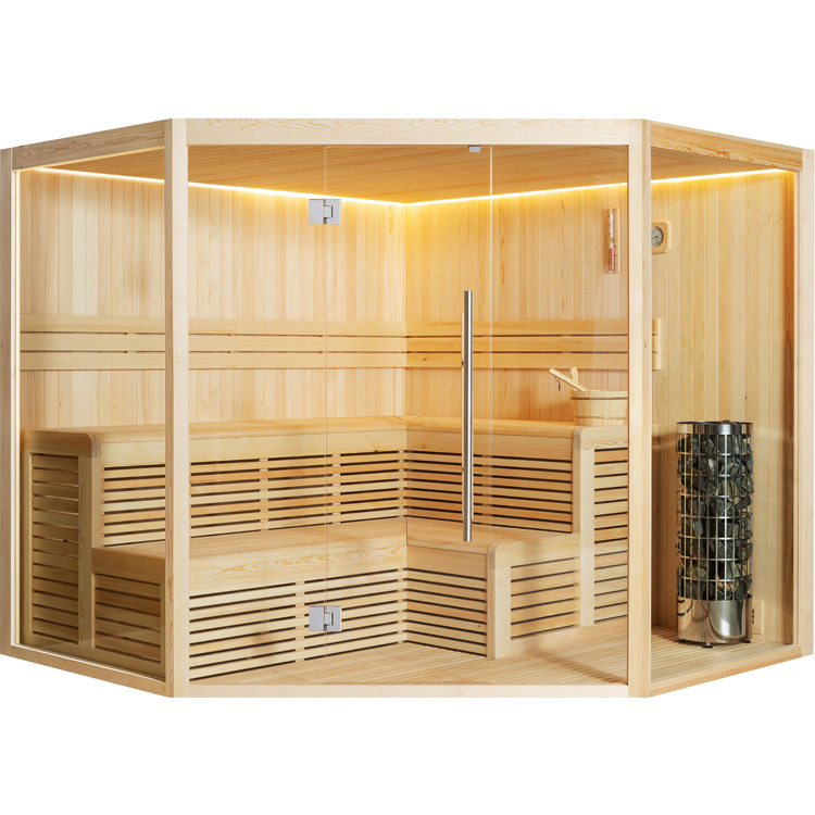 Finse Sauna | Dennen | 240x240 | 9kW Cilindro | R6351K galerijafbeelding 10