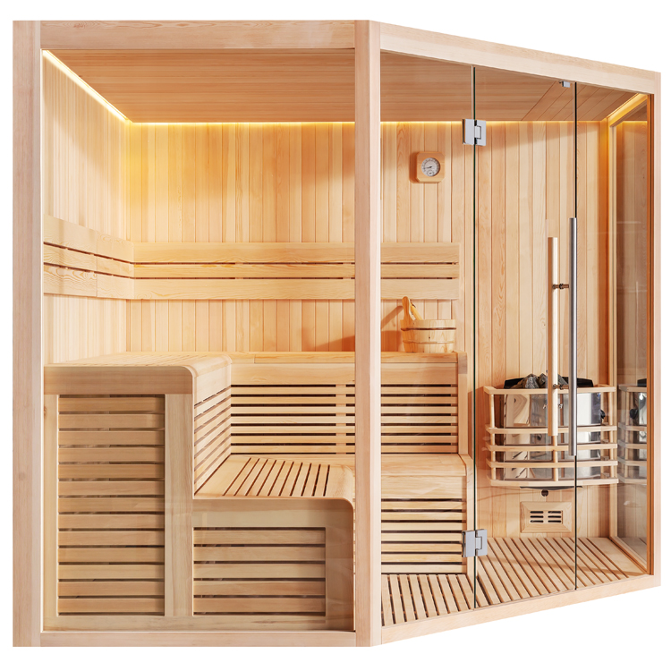 Finse Sauna | Dennen | 240x240 | 9kW Cilindro | R6351K galerijafbeelding 11