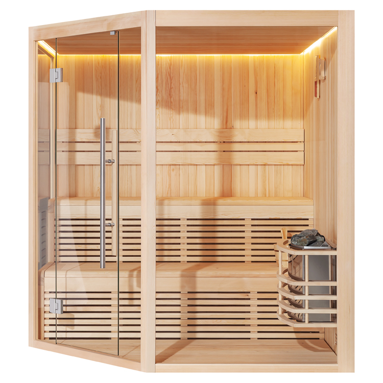 Finse Sauna | Dennen | 200x200 | Zonder saunakachel | R6356K2 galerijafbeelding 2