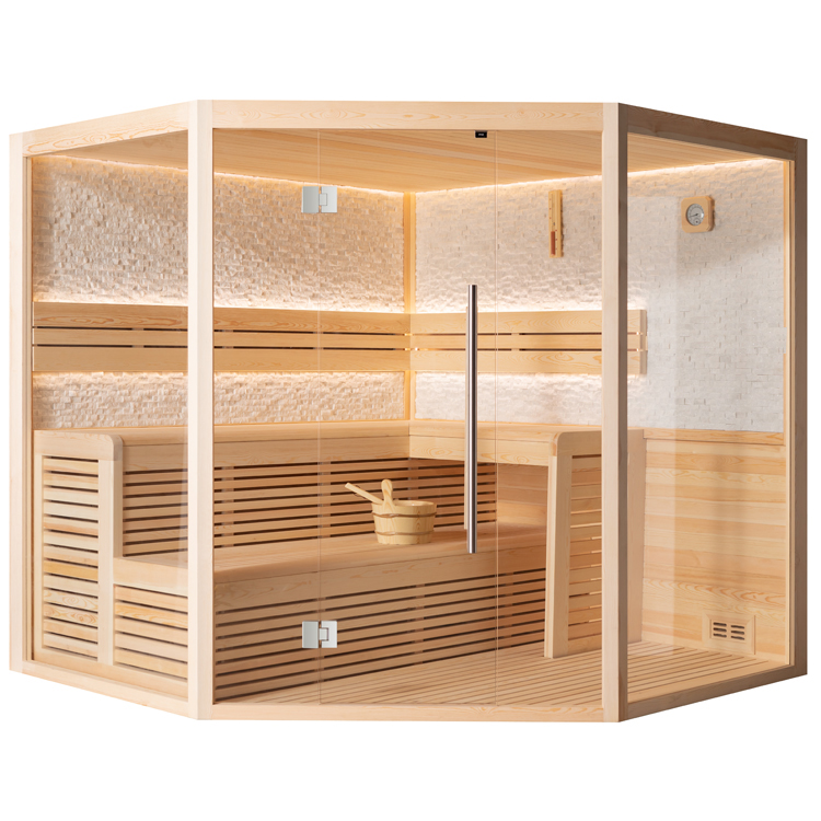 Hoofdafbeelding: Finse Sauna | Dennen | 220x220 | Zonder saunakachel | R6361N