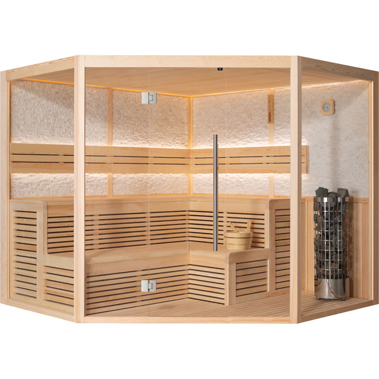 Finse Sauna | Dennen | 240x240 | 9kW Cilindro | R6361K galerijafbeelding 10
