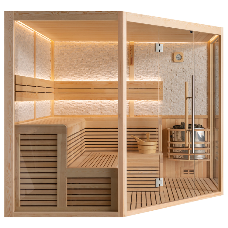 Finse Sauna | Dennen | 240x240 | 9kW Cilindro | R6361K galerijafbeelding 11