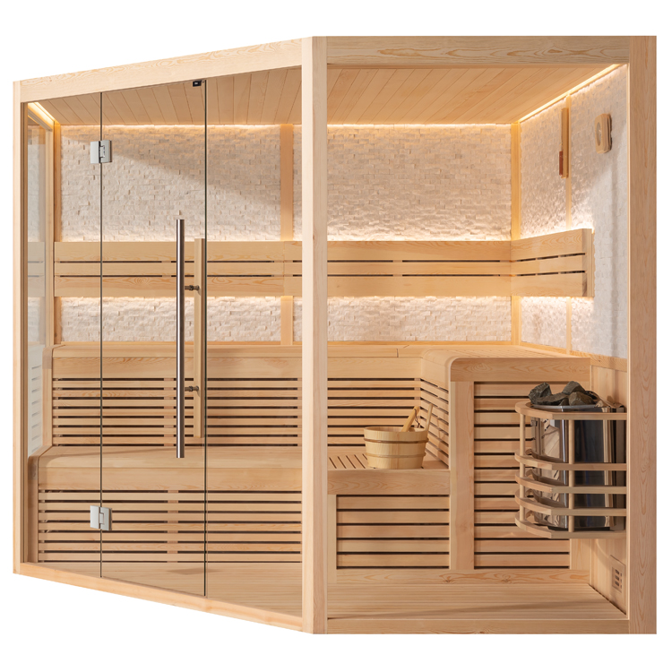 Finse Sauna | Dennen | 240x240 | 9kW Cilindro | R6361K galerijafbeelding 12
