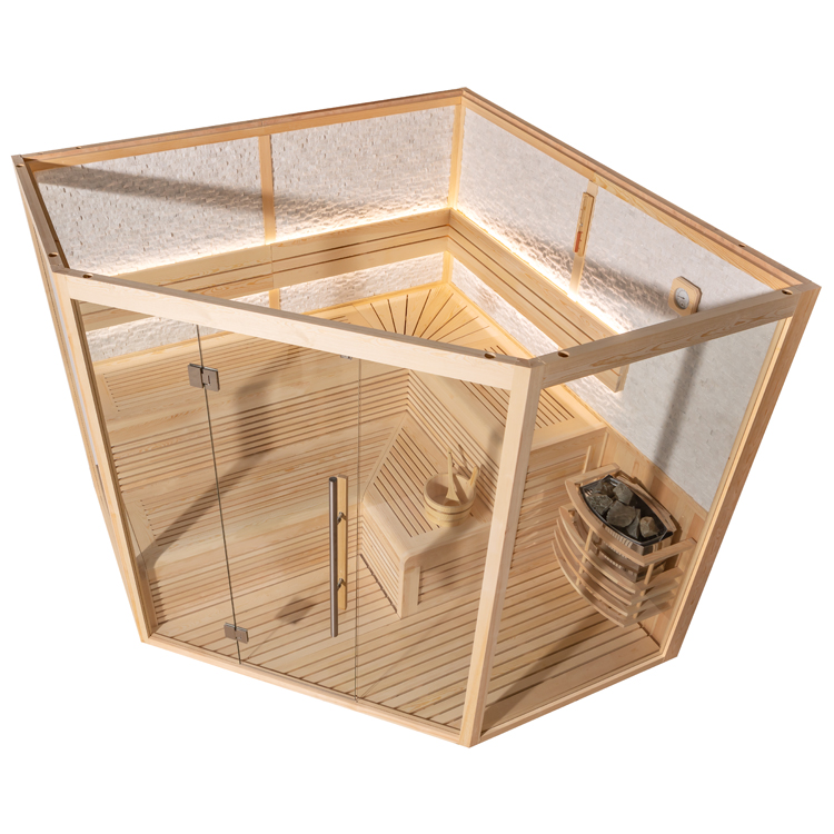 Finse Sauna | Dennen | 240x240 | Zonder saunakachel | R6361K2 galerijafbeelding 14