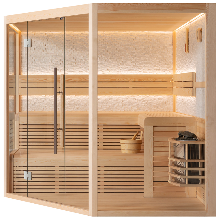 Finse Sauna | Dennen | 220x220 | 9kW Cilindro | HAXABJA28 galerijafbeelding 12