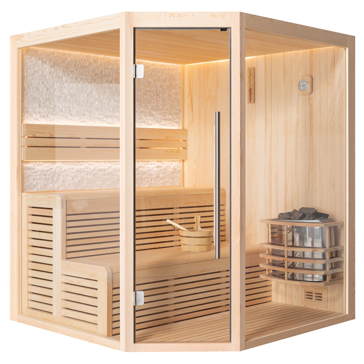 Hoofdafbeelding: Finse Sauna | Dennen | 180x180 | 8kW Vega | R6366N