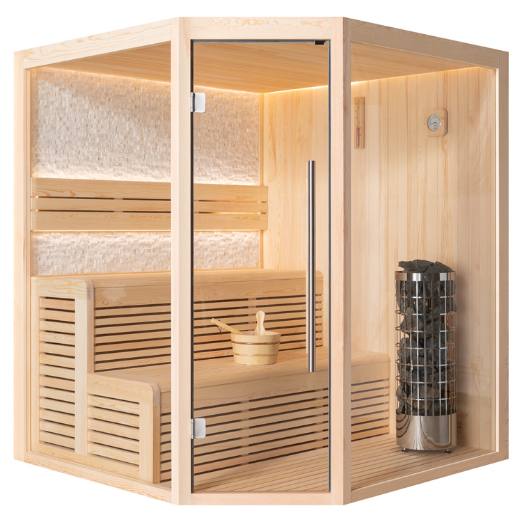 Hoofdafbeelding: Finse Sauna | Dennen | 180x180 | 9kW Cilindro | R6366N1