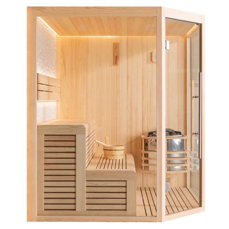 Finse Sauna | Dennen | 200x200 | 8kW Vega | R6366K galerijafbeelding 1