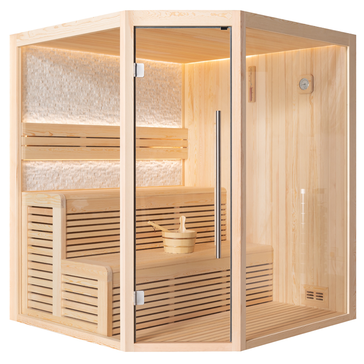 Finse Sauna | Dennen | 200x200 | Zonder saunakachel | R6366K2 galerijafbeelding 10
