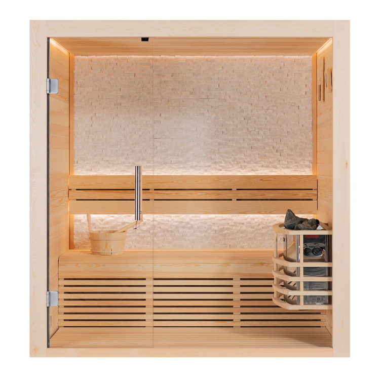 Finse Sauna | Dennen | 120x120 | Zonder saunakachel | R6368P1