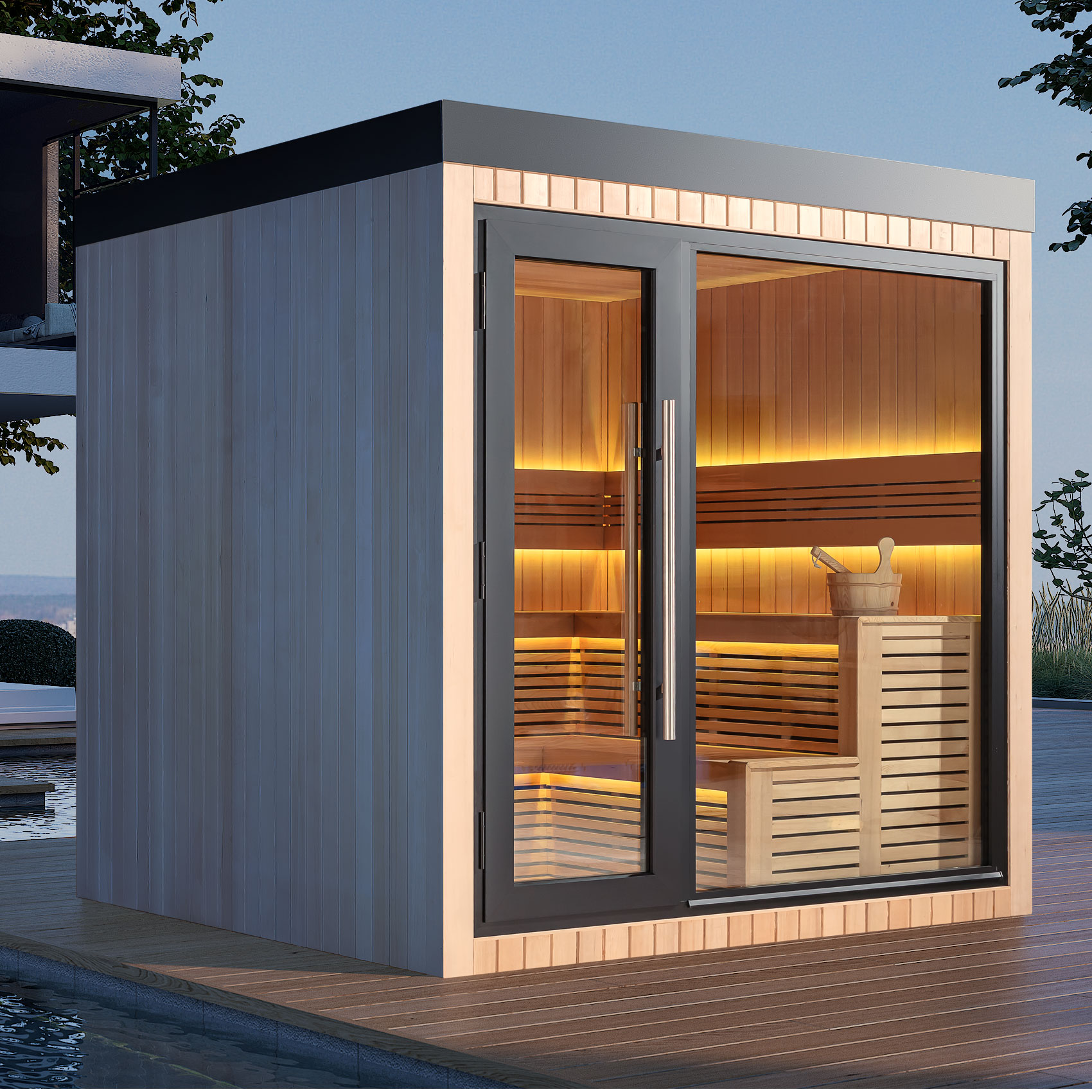 Finse Sauna | Hemlock | 235x235 | 9kW EOS Cubo | HAXABJA32 galerijafbeelding 9