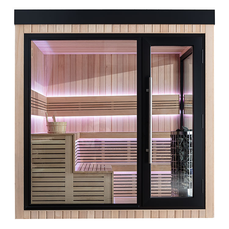 Finse Sauna | Hemlock | 235x235 | 9kW Cilindro | HAXABJA37 galerijafbeelding 3