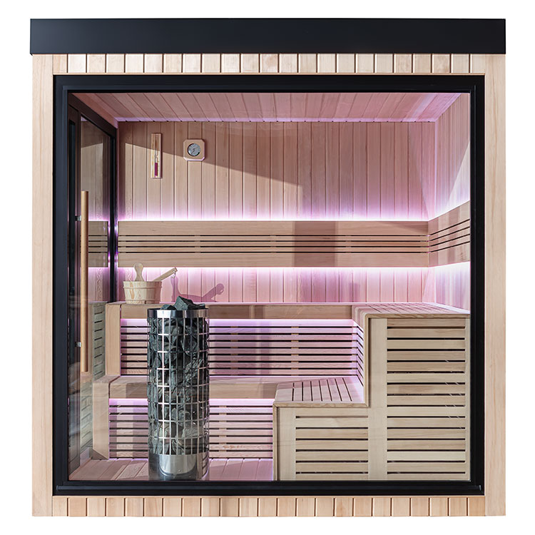 Finse Sauna | Hemlock | 235x235 | 9kW Cilindro | HAXABJA37 galerijafbeelding 12