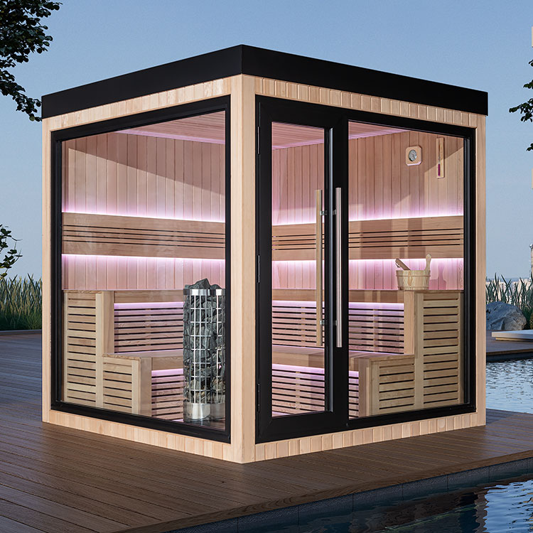 Finse Sauna | Hemlock | 235x235 | 9kW Cilindro | HAXABJA38 galerijafbeelding 10