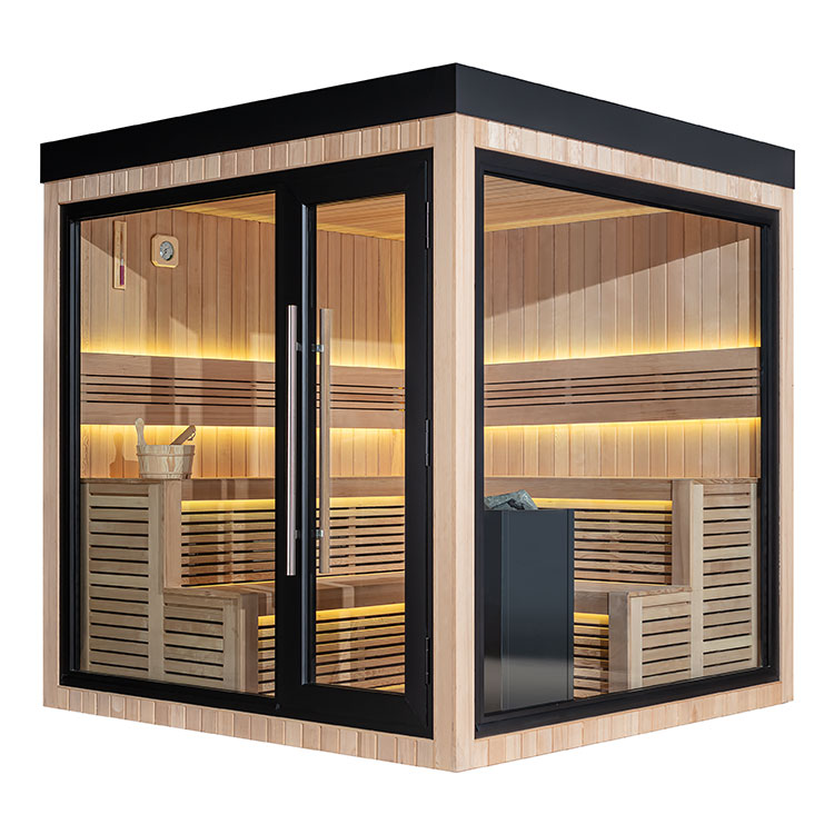 Finse Sauna | Hemlock | 235x235 | 9kW EOS Cubo | HAXABJA41 galerijafbeelding 1