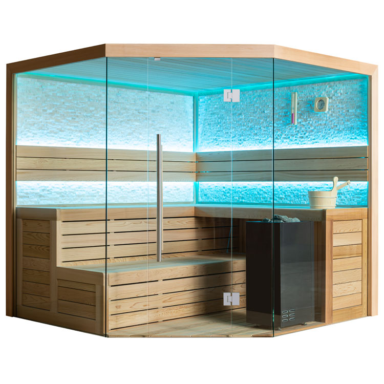 Hoofdafbeelding: Finse Sauna | Red cedar | 200x200 | 9kW EOS Bi-O Cubo | R6156O10