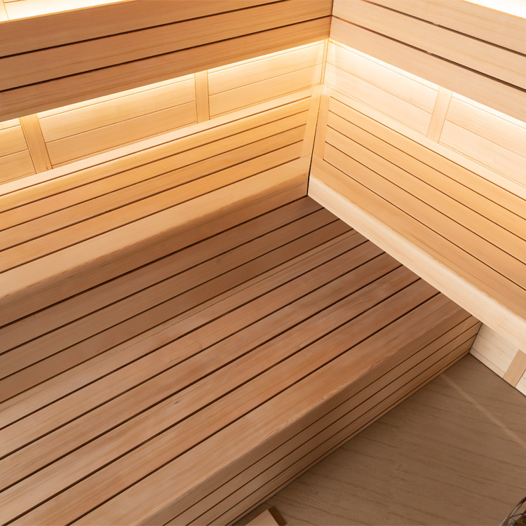 Finse Sauna | Hemlock | 200x200 | 9kW EOS Bi-O Cubo | R6176O5 galerijafbeelding 3