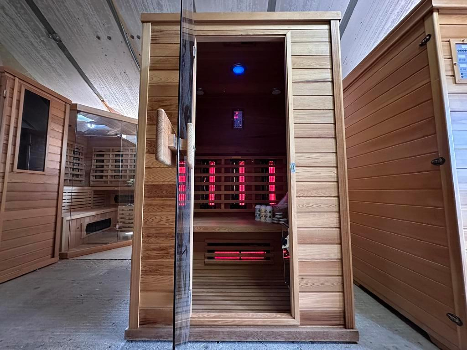 Combi Duo (korte en lange golf) Sauna | Red Cedar | 130x100 | 3,5kW Vega | HGSSA