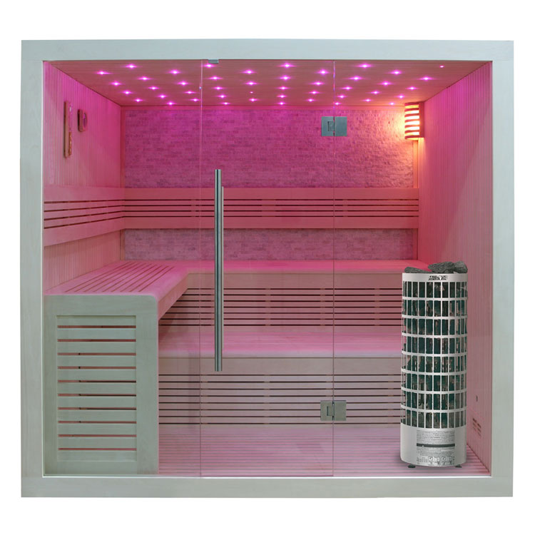 Finse Sauna | Populier | 220x200 | 9kW Cilindro | R6657N4