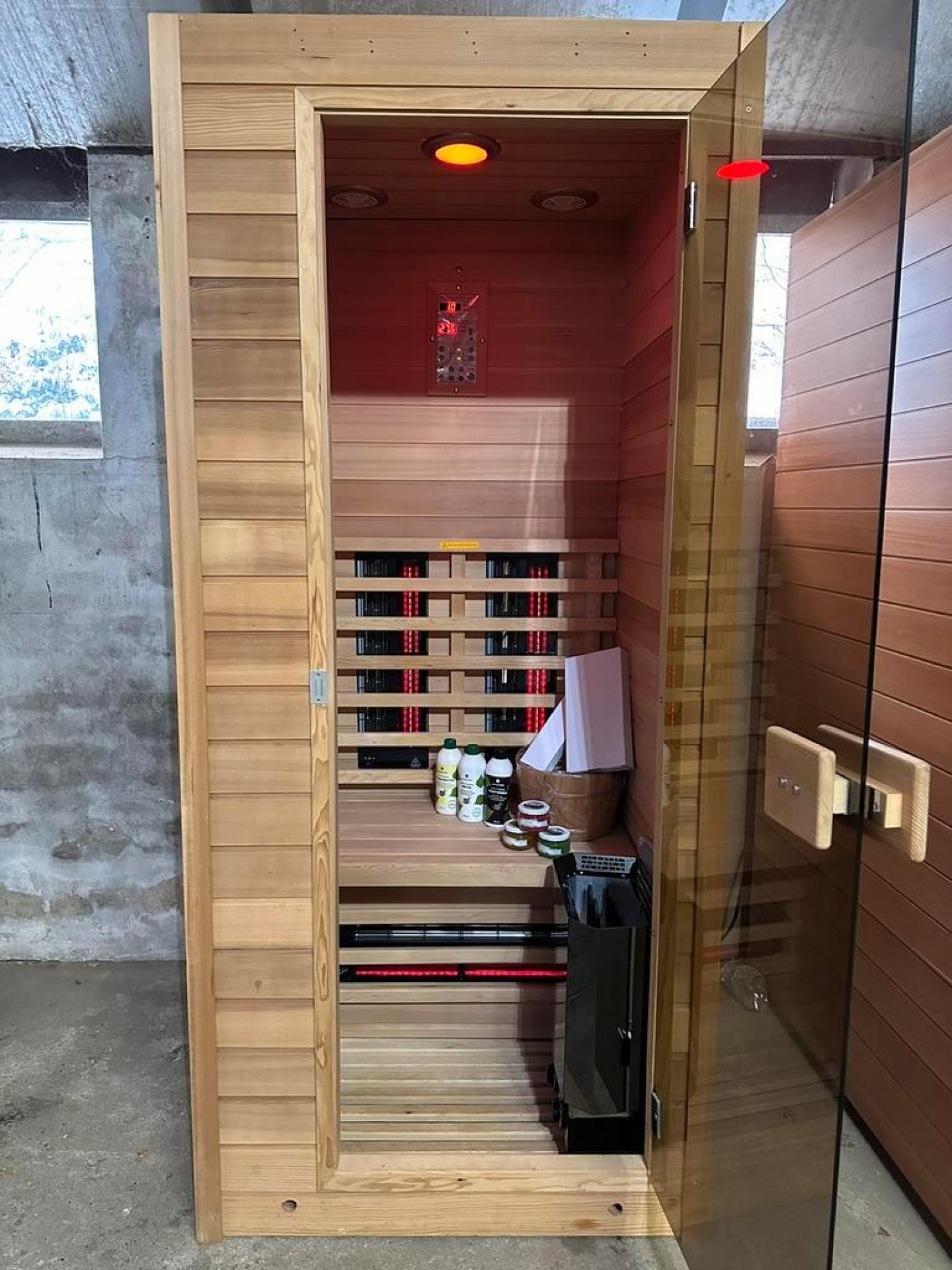 Combi Sauna | Duo Golf | Hemlock | 90x90 | 3,5kW Vega | ZCAYM