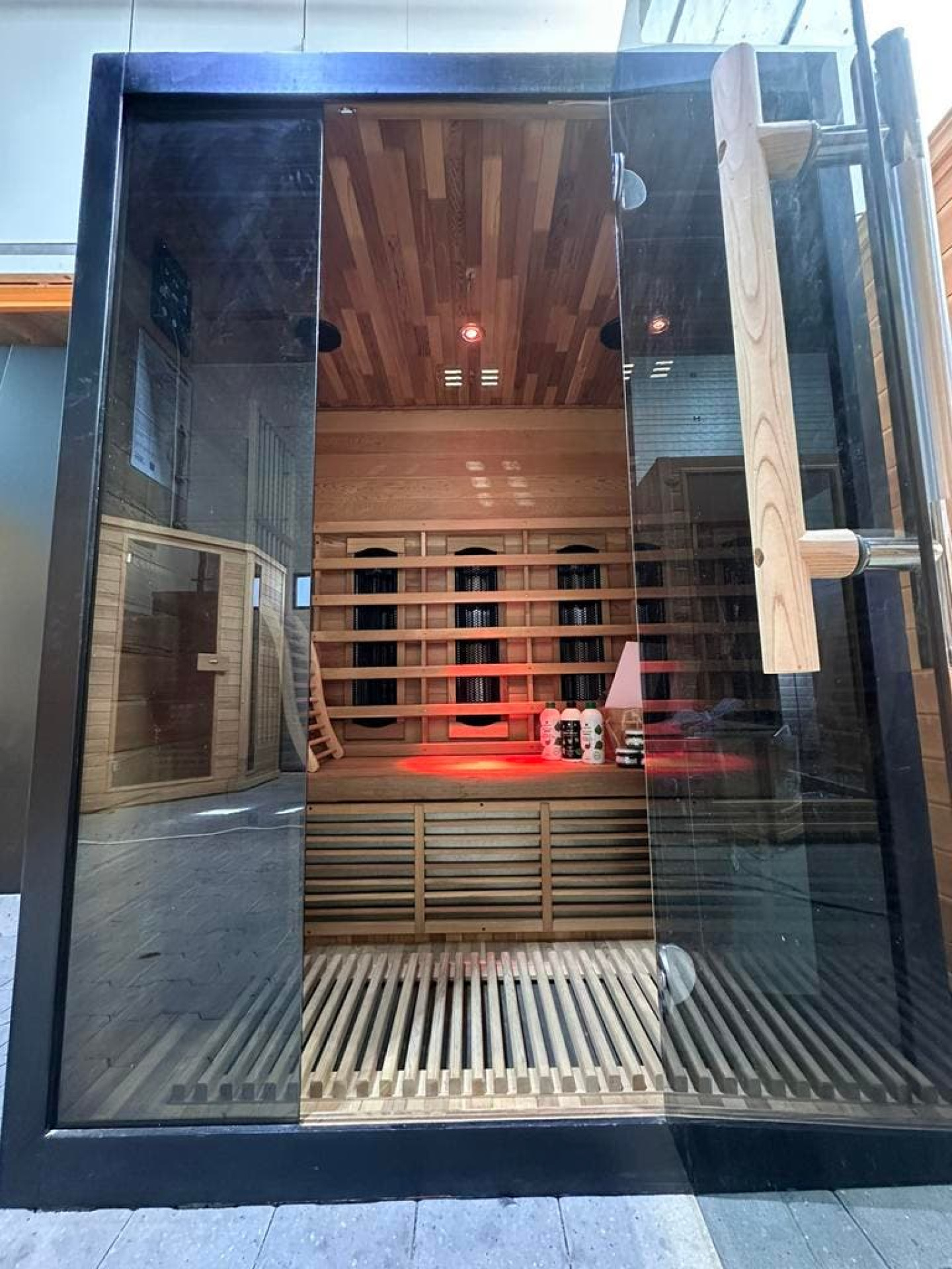 Combi Sauna | Lange Golf | Hemlock | 140x110 | 3,5kW Vega | MW5KO