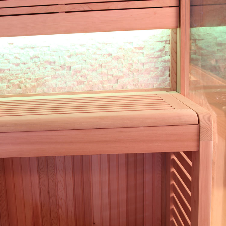 Finse Sauna | Red cedar | 200x200 | 9kW EOS Cubo | R6797O galerijafbeelding 2