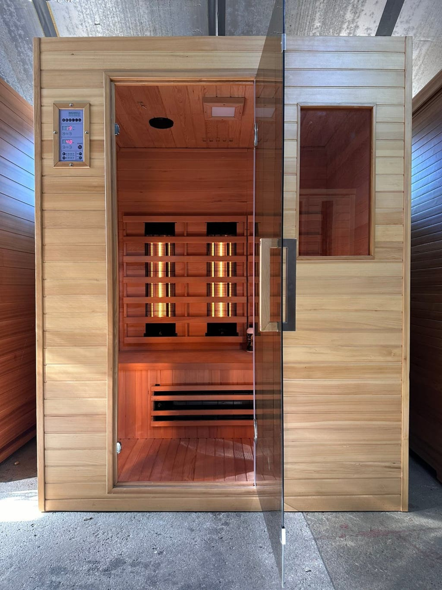 Combi Sauna | Duo Golf | Hemlock | 154x124 | 3,5kW Vega | GVPN7