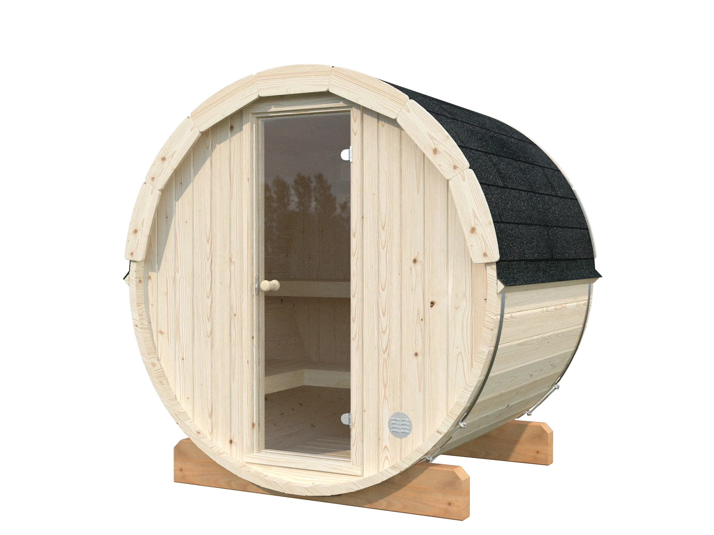 Sauna Barrel Anita | Vurenhout | 208x208x164 | Zonder saunakachel | 8566530