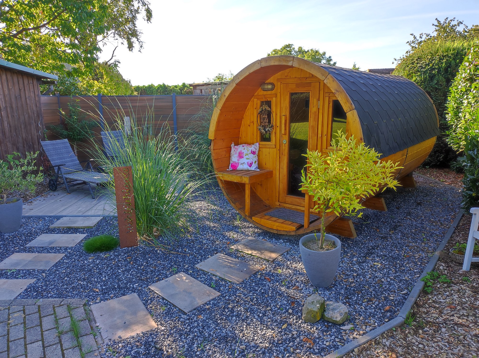 Sauna Barrel Spreewoud | Vurenhout | 204x204x400 | Zonder saunakachel | 8865585 galerijafbeelding 2