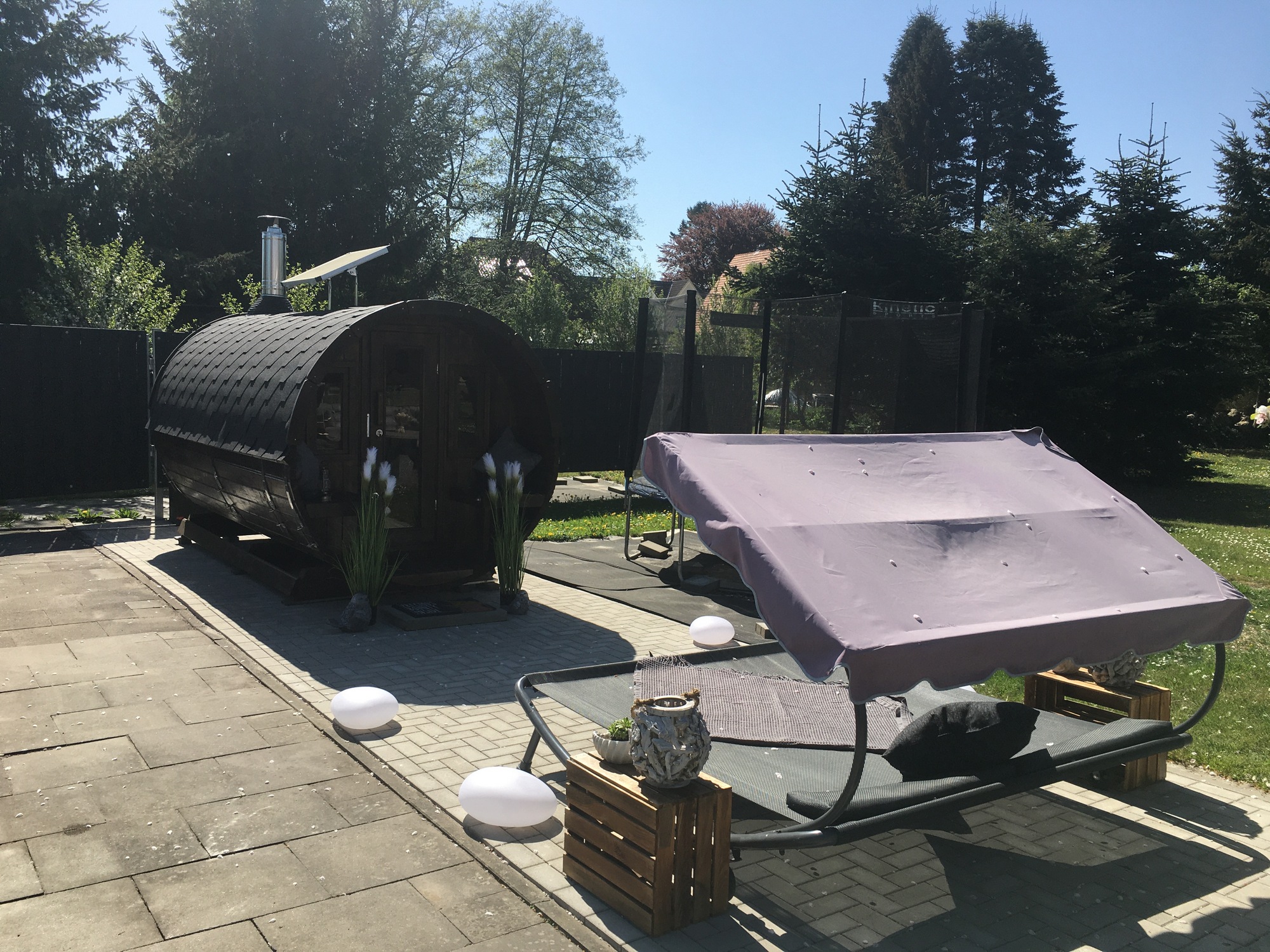 Sauna Barrel Spreewoud | Vurenhout | 204x204x400 | Zonder saunakachel | 8865585 galerijafbeelding 7