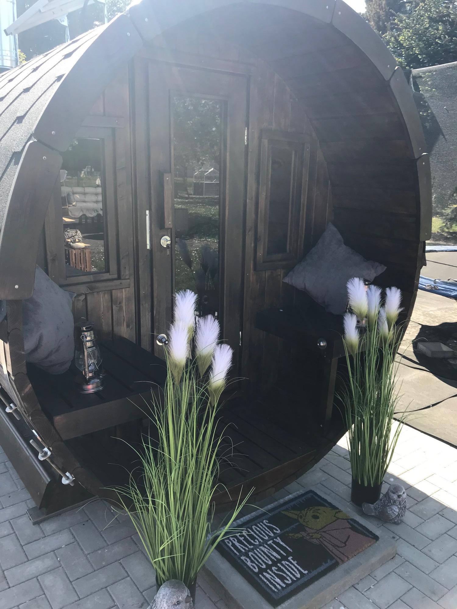 Sauna Barrel Spreewoud | Vurenhout | 204x204x400 | Zonder saunakachel | 8865585 galerijafbeelding 8