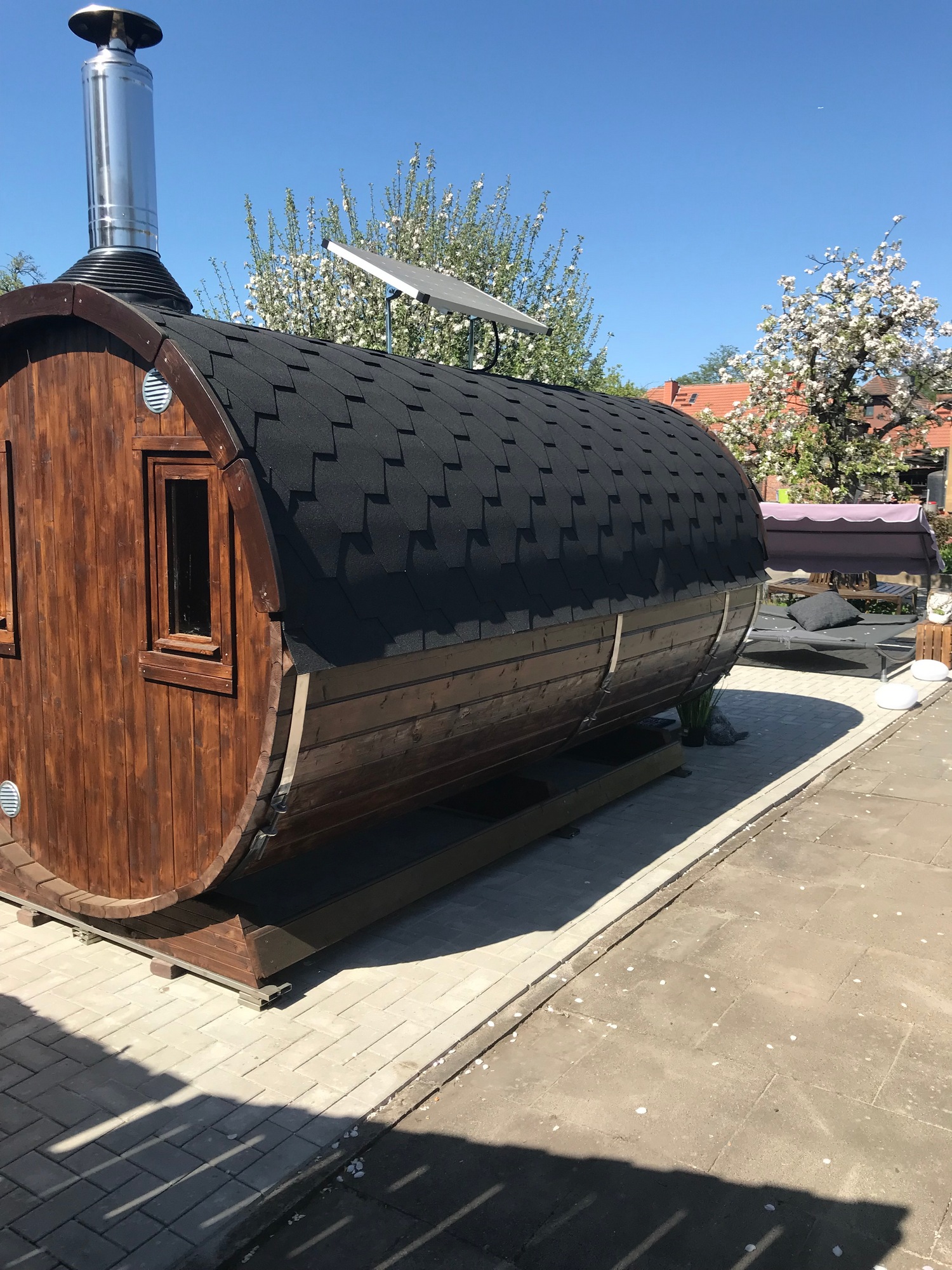 Sauna Barrel Spreewoud | Vurenhout | 204x204x400 | Zonder saunakachel | 8865585 galerijafbeelding 9