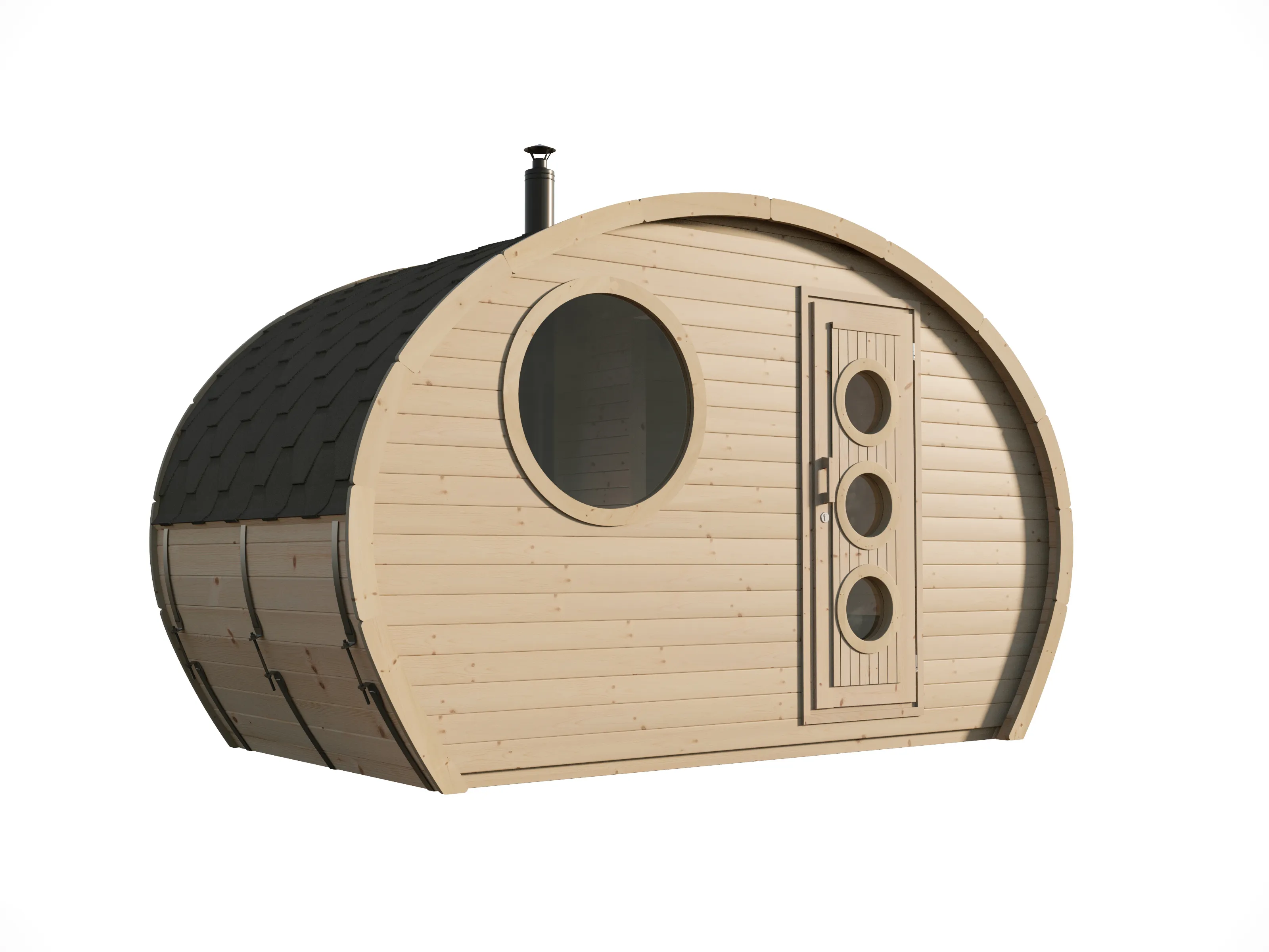 Hoofdafbeelding: Sauna Barrel Frodo | Vurenhout | 406x194x194 | Zonder saunakachel | FJ625646