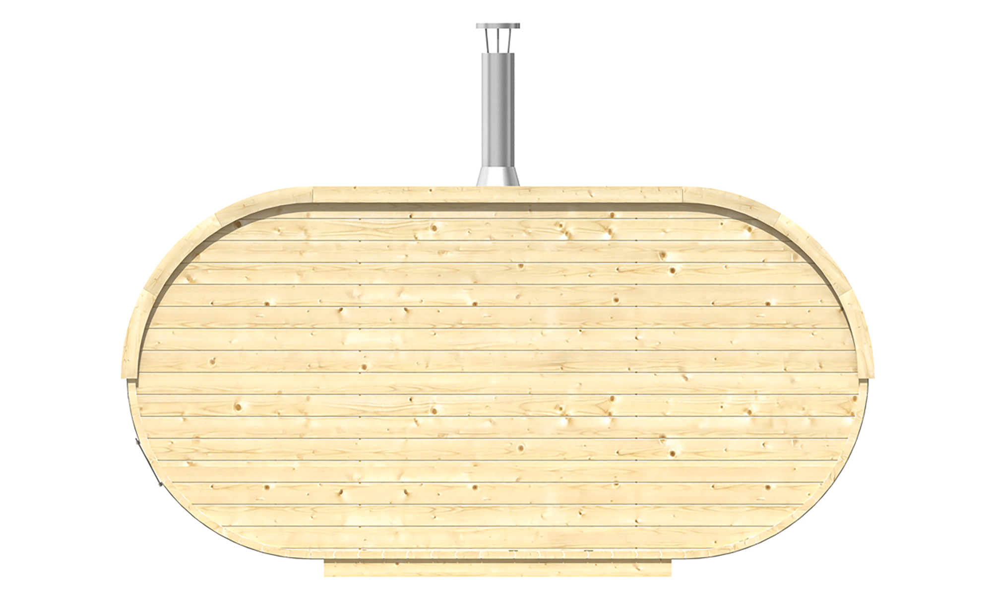 Sauna Barrel Ovalis | Vurenhout | 405x216x230 | Zonder saunakachel | 8505746 galerijafbeelding 4