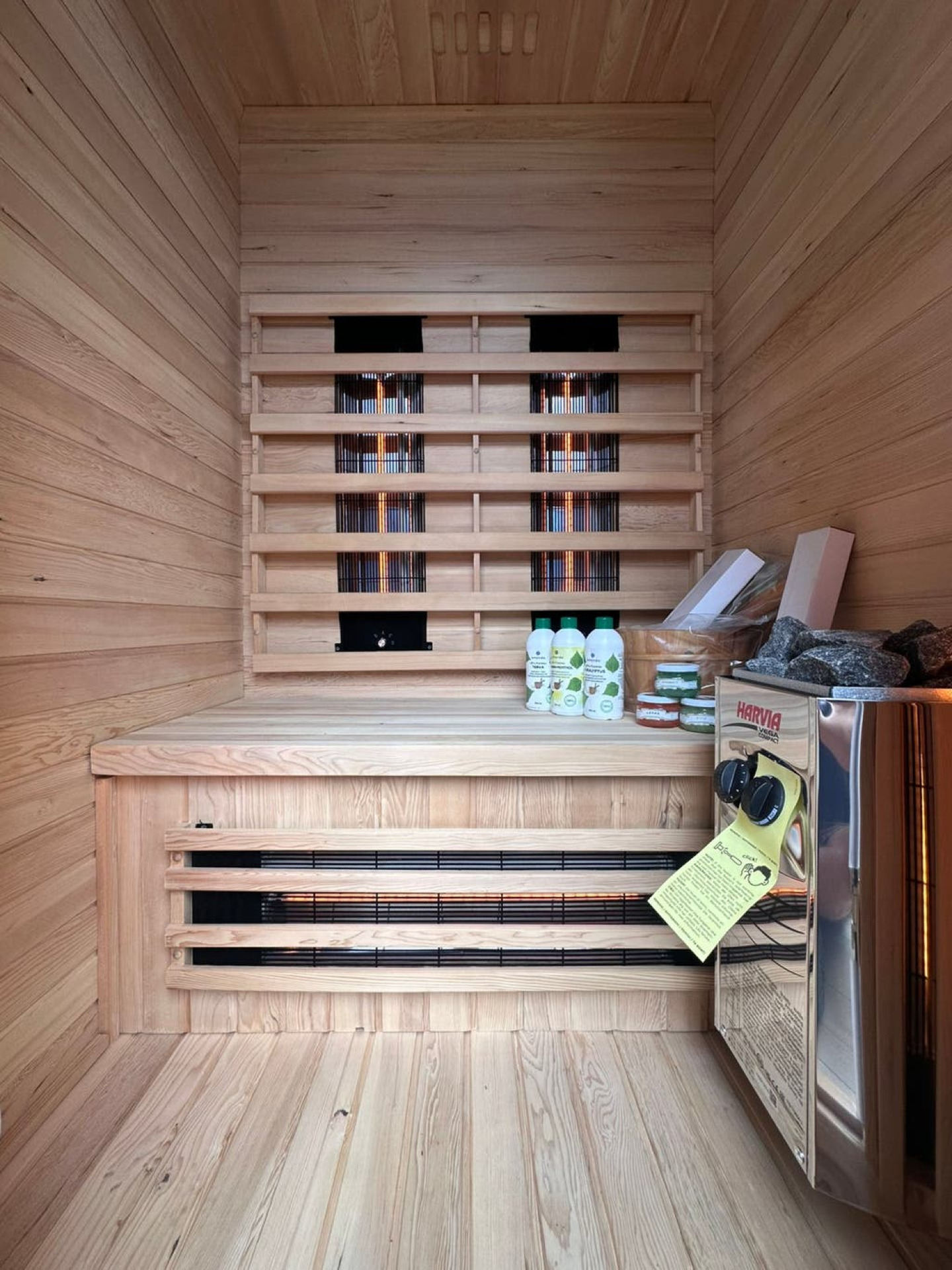 Combi Sauna | Full Spectrum | Hemlock | 120x100 | 3.5kW Vega | PWMHK galerijafbeelding 7