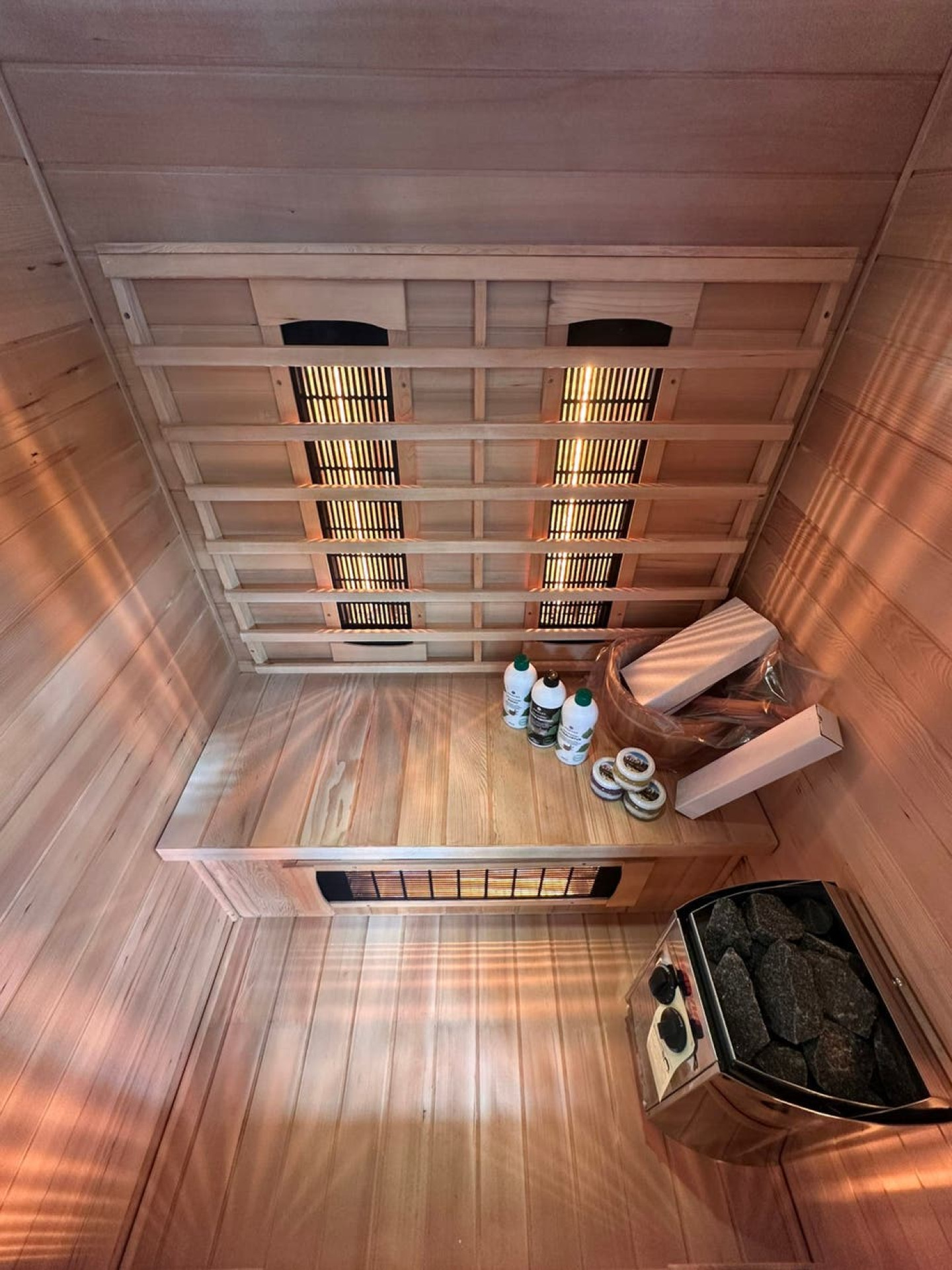 Combi Sauna | Full Spectrum | Hemlock | 120x100 | 3,5kW Vega | BZKWQ galerijafbeelding 2