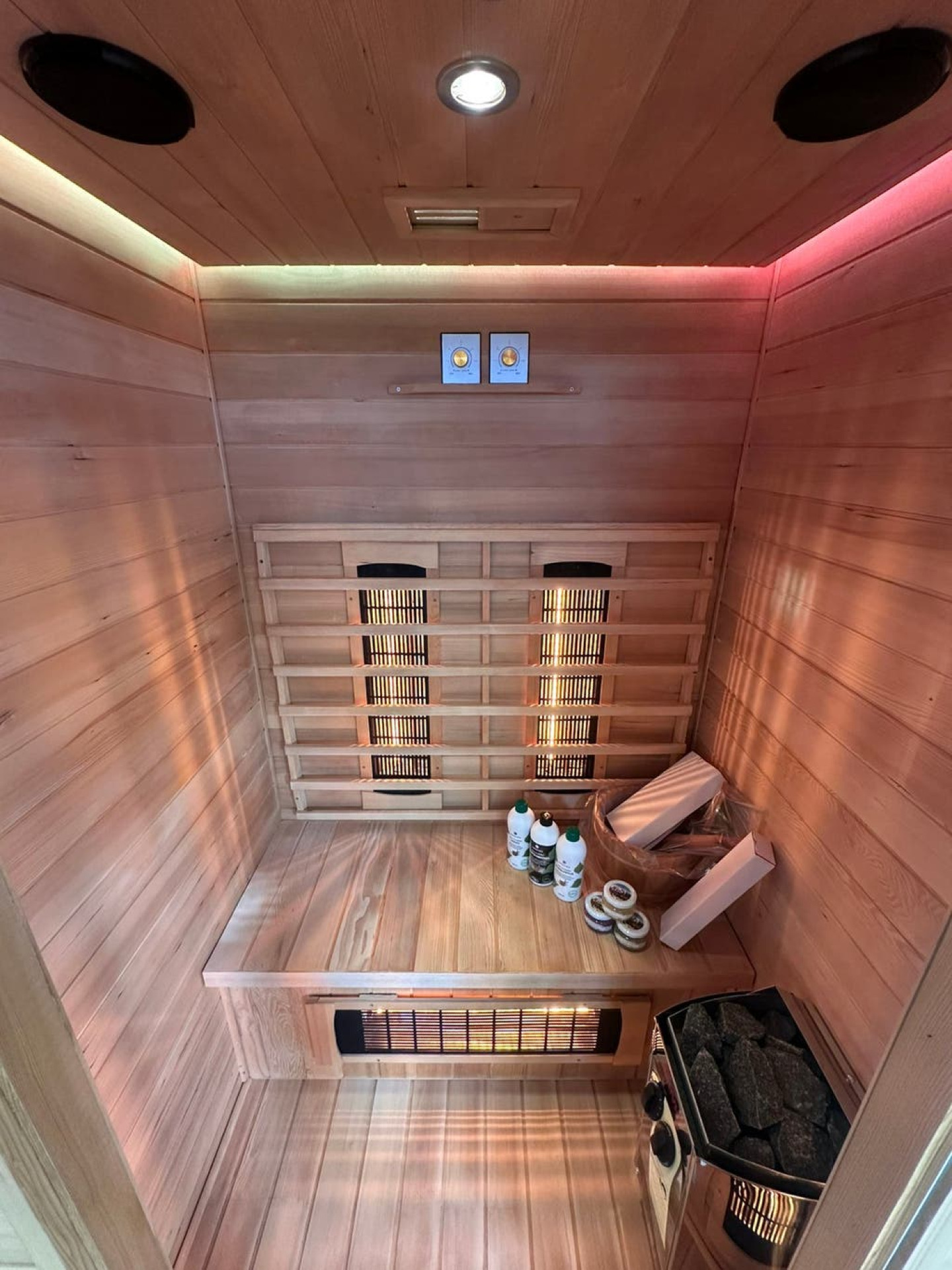 Combi Sauna | Full Spectrum | Hemlock | 120x100 | 3,5kW Vega | BZKWQ galerijafbeelding 3
