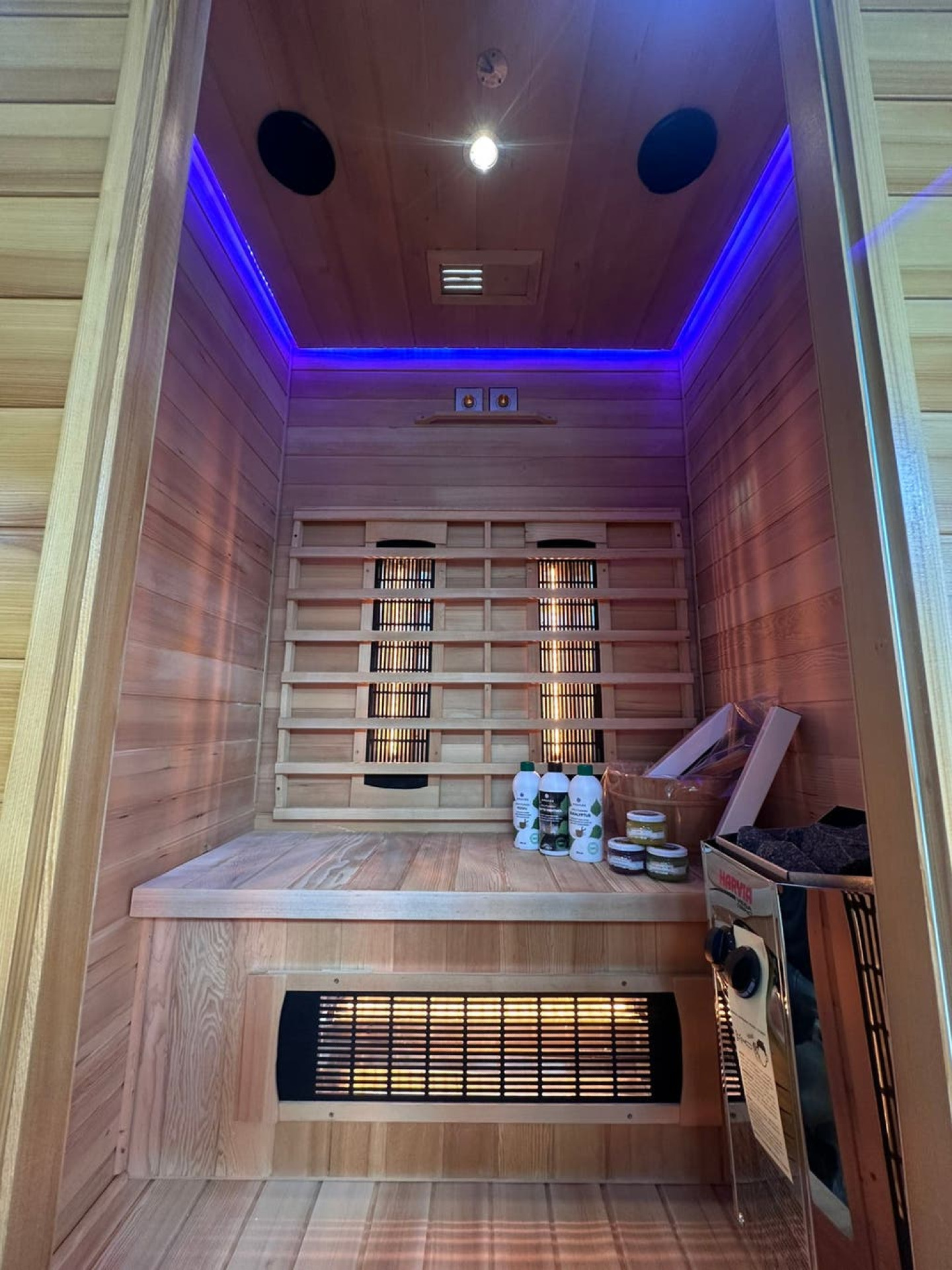 Combi Sauna | Full Spectrum | Hemlock | 120x100 | 3,5kW Vega | BZKWQ galerijafbeelding 6