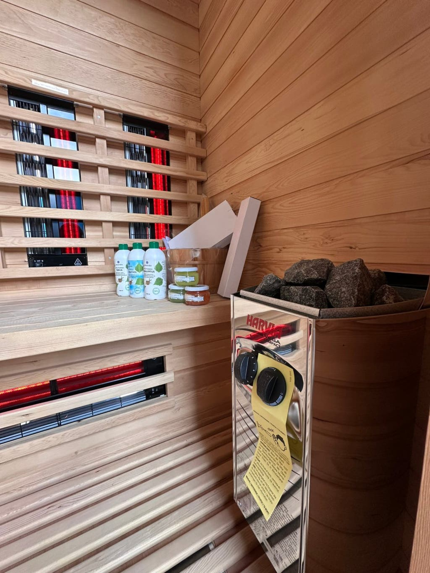 Combi Sauna | Duo Golf | Hemlock | 130 x 100 | 3,5kW Vega | DXFHH galerijafbeelding 1