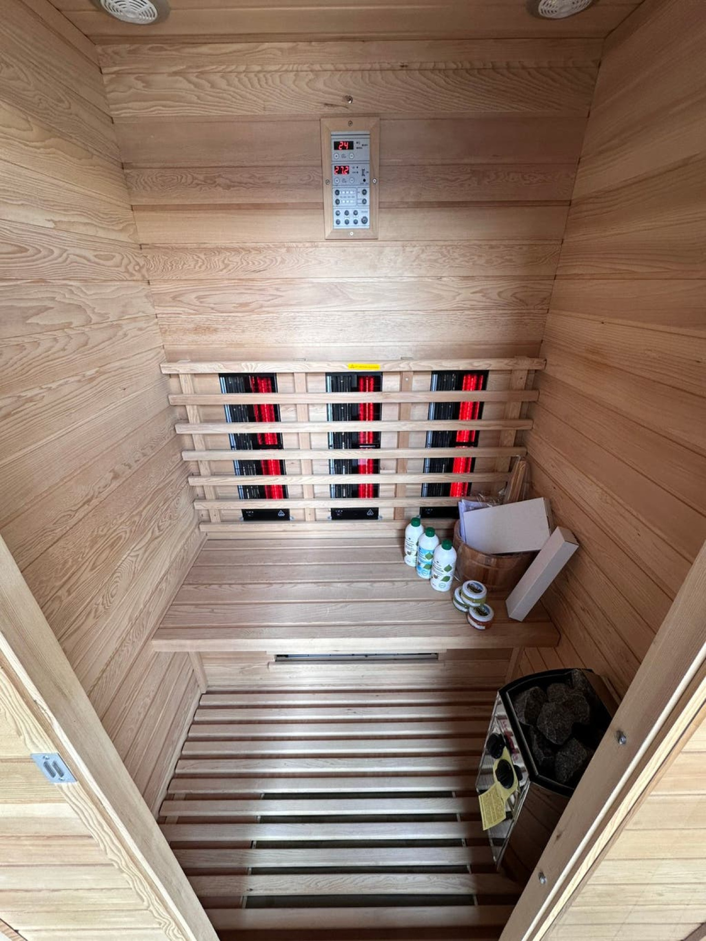 Combi Sauna | Duo Golf | Hemlock | 130 x 100 | 3,5kW Vega | DXFHH galerijafbeelding 3