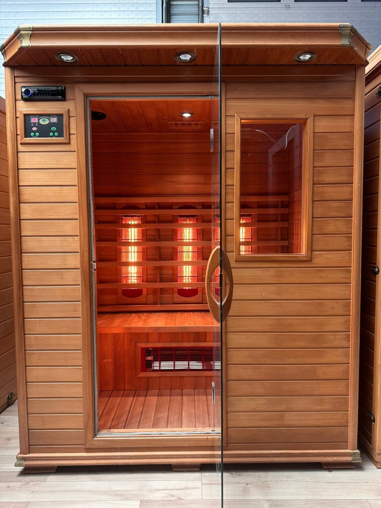 Hoofdafbeelding: Combi Sauna | Full Spectrum | Hemlock | 155x110 | 3,5kW Vega | BCPJK