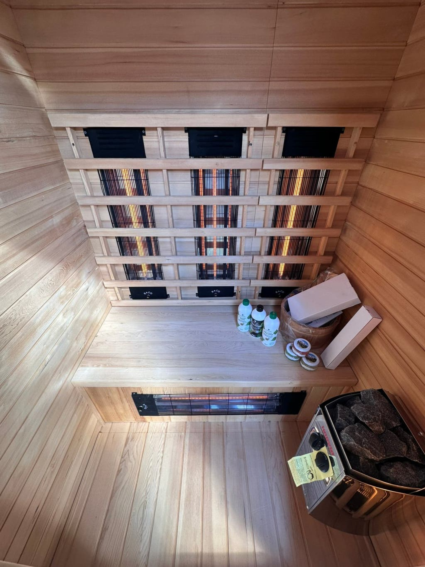 Combi Sauna | Triple Golf Stralers | Hemlock | 130x110 | 3,5kW Vega | BA35W galerijafbeelding 2