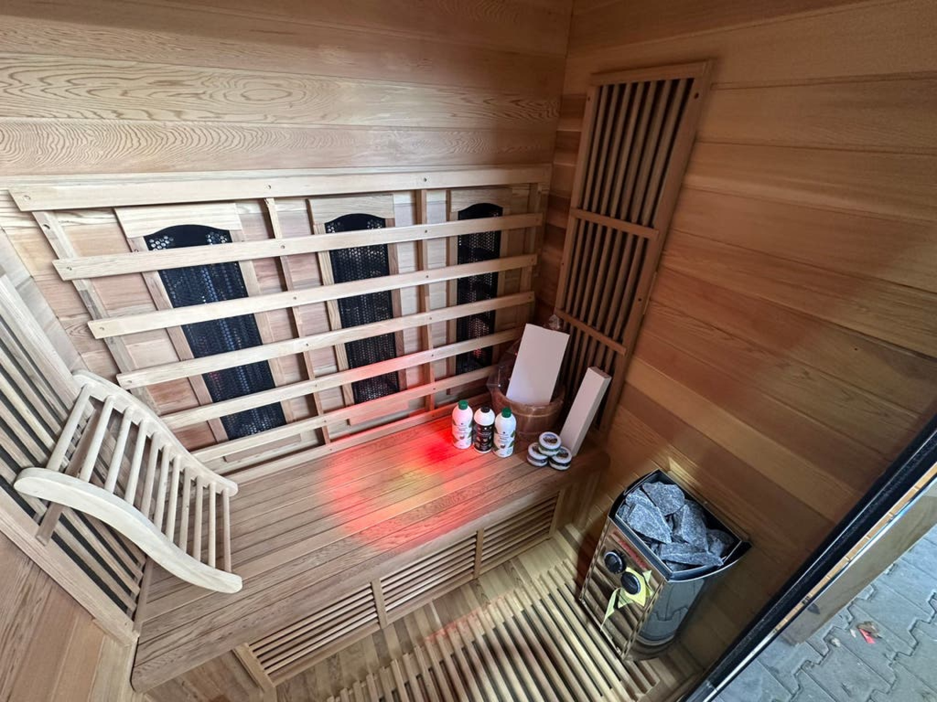 Combi Sauna | Lange Golf | Hemlock | 140x110 | 3,5kW Vega | VTSGU galerijafbeelding 3