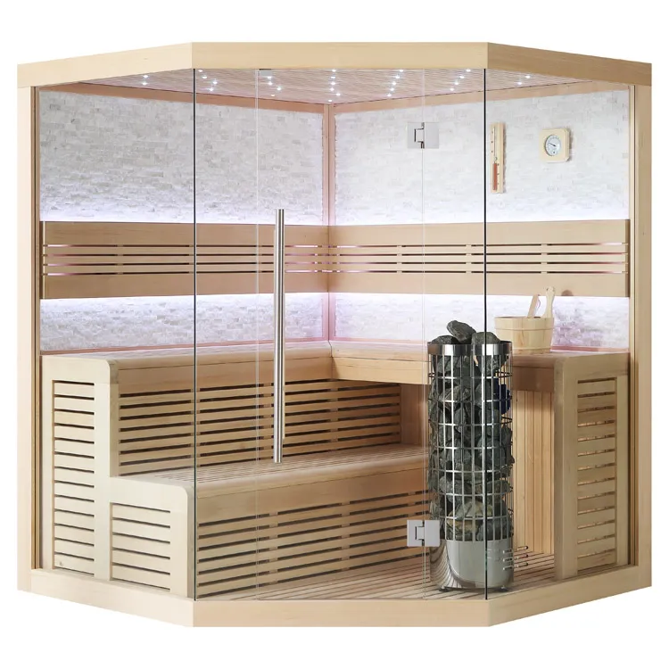 Finse Sauna | Hemlock | 180x180 | 9kW Cilindro | R6656P2 galerijafbeelding 10