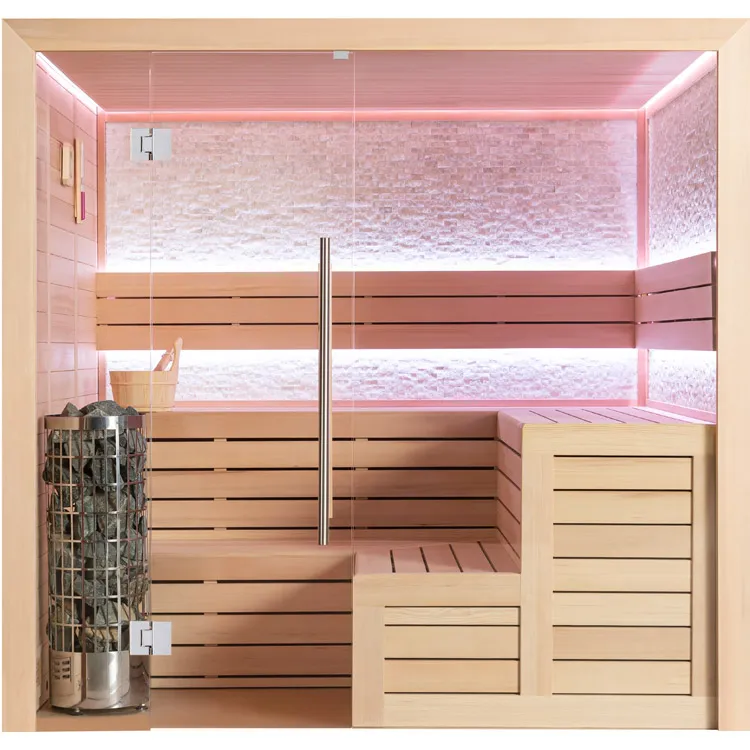 Hoofdafbeelding: Finse Sauna | Hemlock | 180x180 | 9kW Cilindro | R6158P7