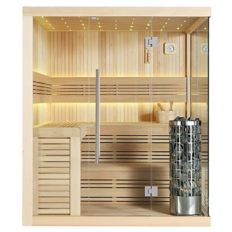 Hoofdafbeelding: Finse Sauna | Hemlock | 180x180 | 9kW Cilindro | R6660P2