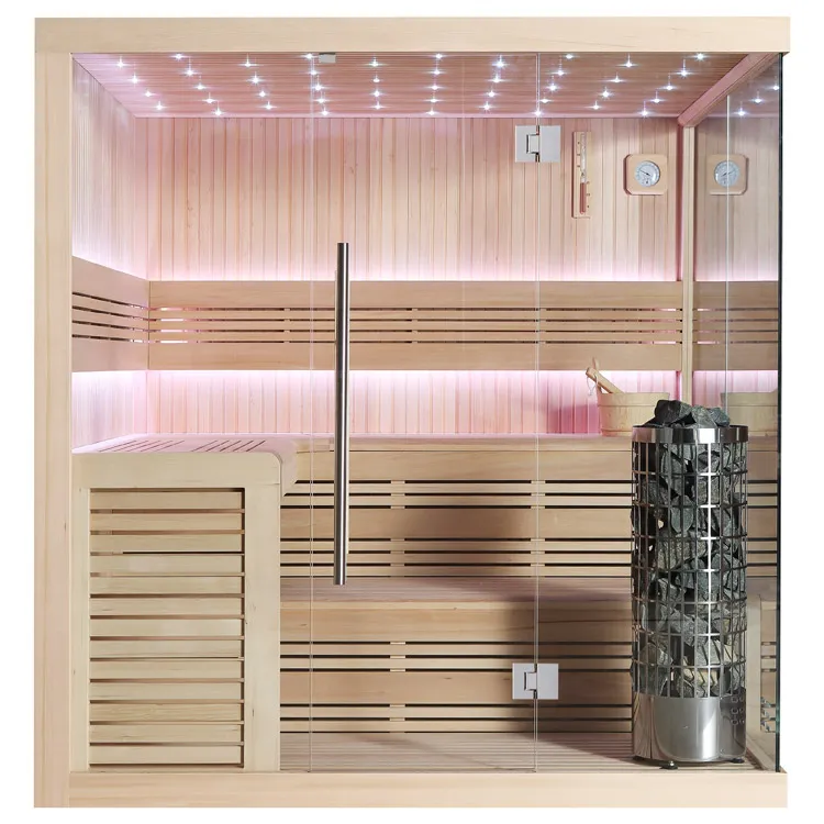 Finse Sauna | Hemlock | 180x180 | 9kW Cilindro | R6660P2 galerijafbeelding 9