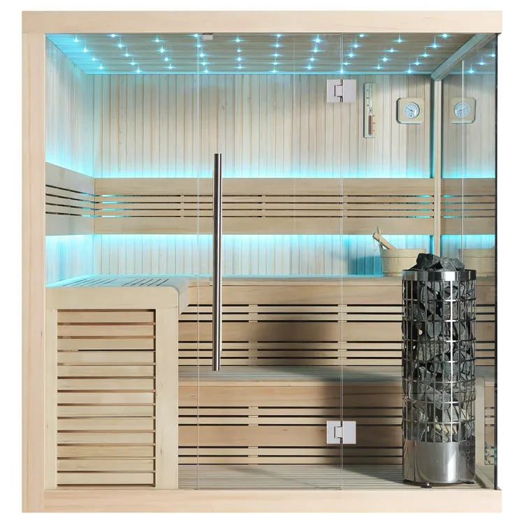 Finse Sauna | Hemlock | 180x180 | 9kW Cilindro | R6660P2 galerijafbeelding 10