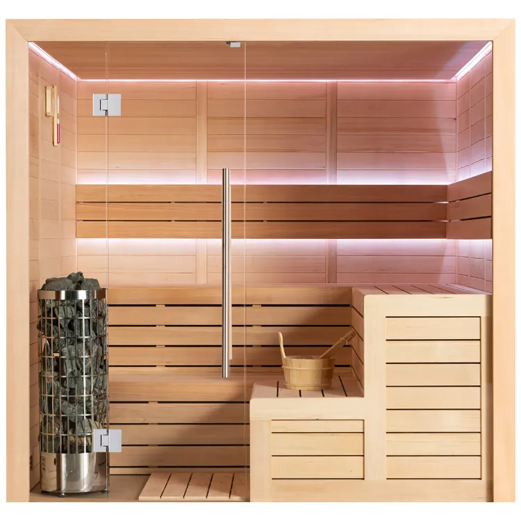 Finse Sauna | Hemlock | 180x180 | 9kW Cilindro | R6168P7 galerijafbeelding 3