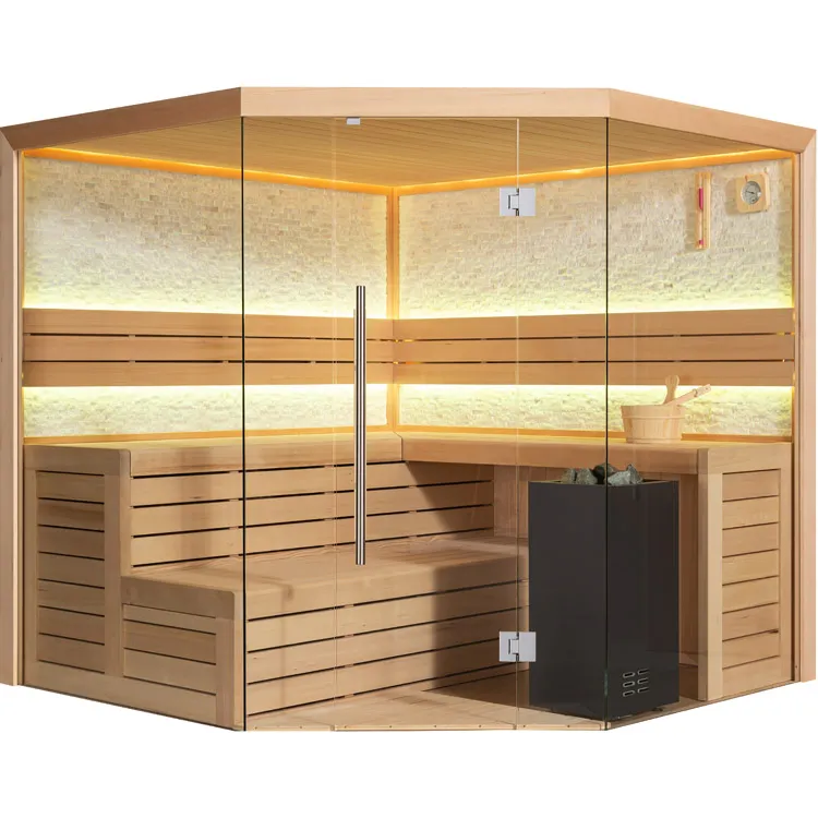 Finse Sauna | Hemlock | 180x180 | 9kW Virta Bi-O | R6156P11 galerijafbeelding 12